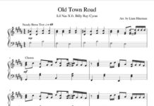 Old Town Road Lil Nas X Billy Ray Cyrus (Piano Sheet Music)