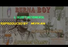 Burna Boy – Secret Instrumental Burna Boy - SECRET INSTRUMENTAL